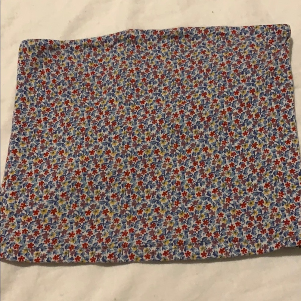 American Eagle Floral Crop Tube Top